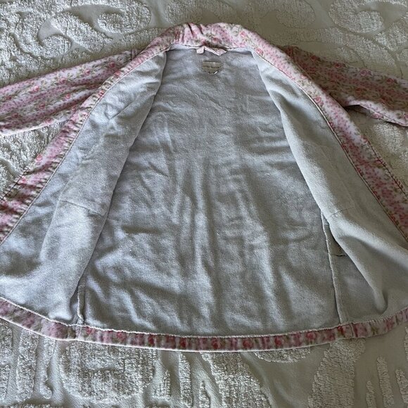 Love Shack Fancy Girls Bath Robe One Size Pink Flowers Soft Cozy Cottage - Picture 6 of 11